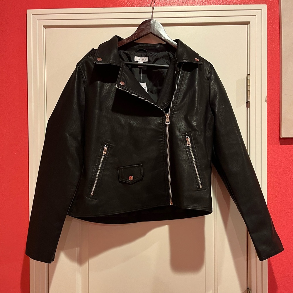NWT TOPSHOP LEATHER JACKET